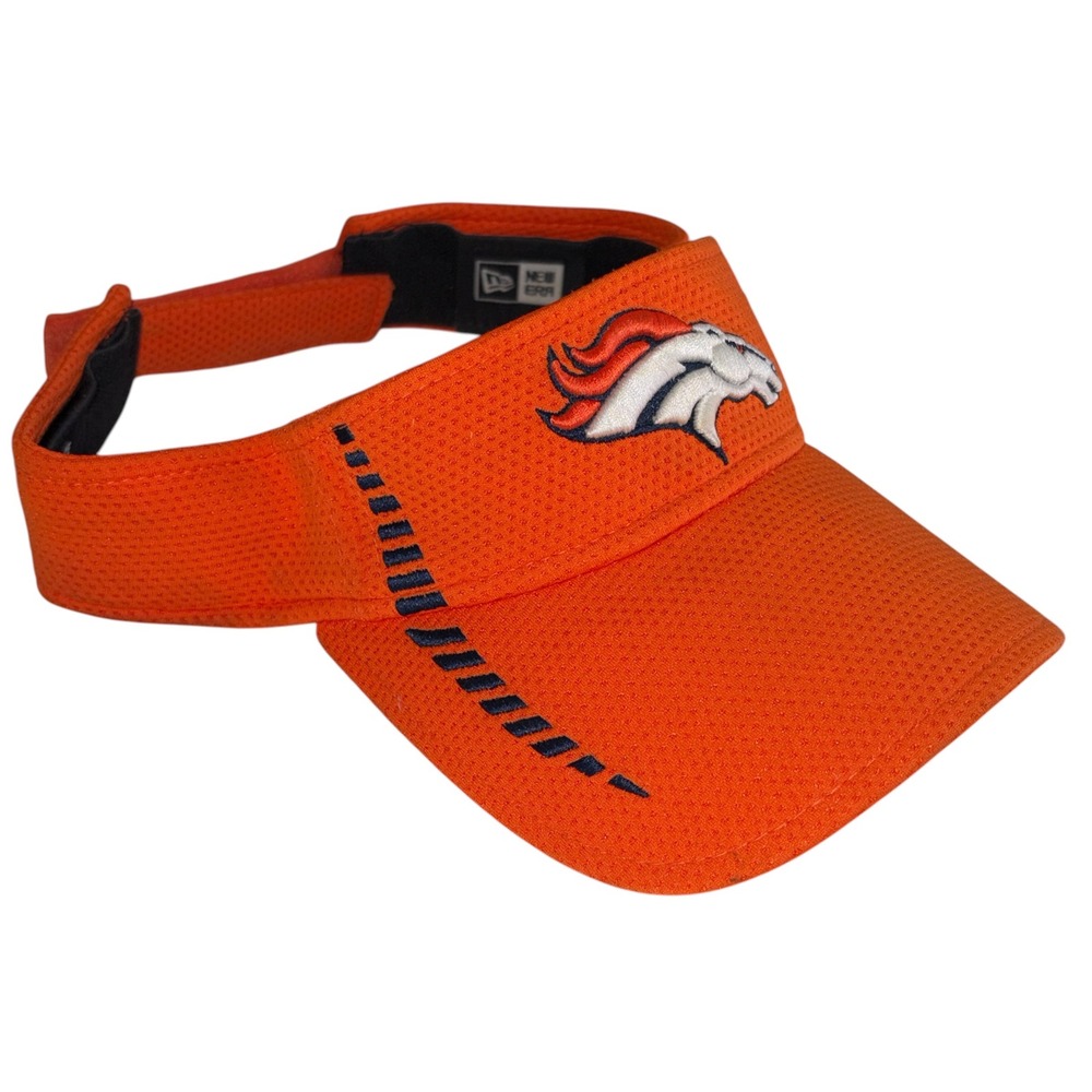 New Era Visor Men Denver Broncos NFL Sideline Good Mesh Sporty OSFM Orange